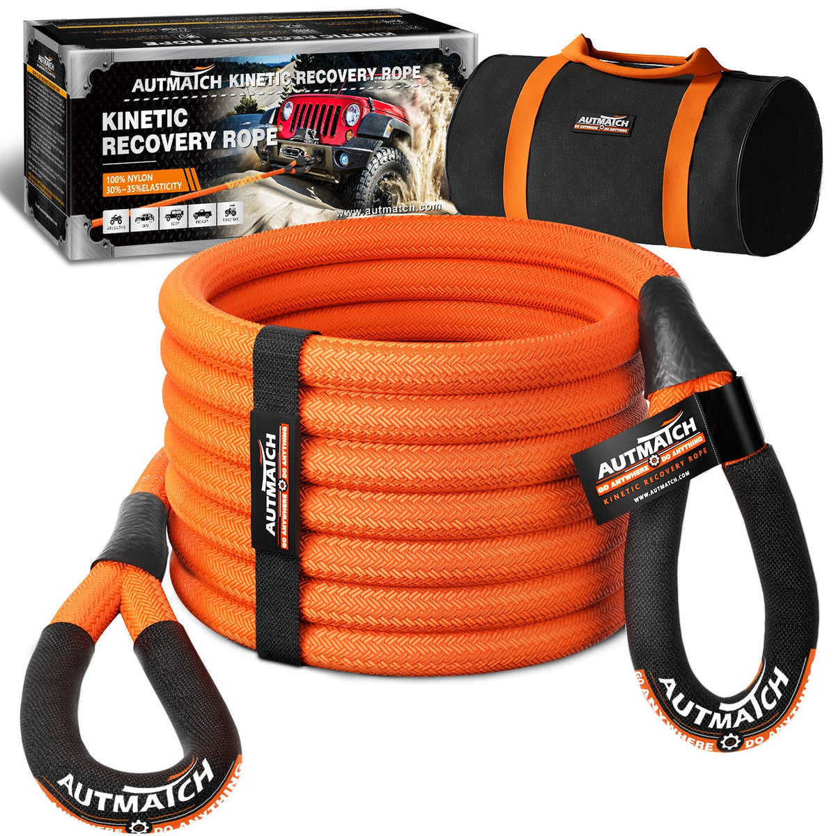 Recovery Toe Rope Kinetic Recovery Tow Rope – Autmatch