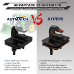 AUTMATCH Tractor Bucket Grab Hook 3/8" (2 Pack), Grade 70 Forged Steel Bolt On Grab Hook Tow Hook Mount with Backer Plate & Rubber Pads, Max 18,000Lbs Work for Loader, Tractor Bucket, Truck, Matte Black