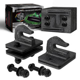 AUTMATCH Tractor Bucket Grab Hook 3/8" (2 Pack), Grade 70 Forged Steel Bolt On Grab Hook Tow Hook Mount with Backer Plate & Rubber Pads, Max 18,000Lbs Work for Loader, Tractor Bucket, Truck, Grainstone