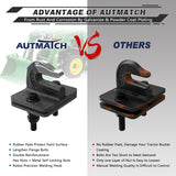 AUTMATCH Tractor Bucket Grab Hook 3/8" (2 Pack), Grade 70 Forged Steel Bolt On Grab Hook Tow Hook Mount with Backer Plate & Rubber Pads, Max 18,000Lbs Work for Loader, Tractor Bucket, Truck, Grainstone