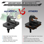AUTMATCH Tractor Bucket Grab Hook 3/8" (2 Pack), Grade 70 Forged Steel Bolt On Grab Hook Tow Hook Mount with Backer Plate & Rubber Pads, Max 18,000Lbs Work for Loader, Tractor Bucket, Truck, Grainstone