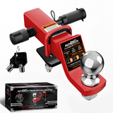 AUTMATCH Trailer Hitch Ball Mount with 2 Inch Hitch Ball - Fits 2" Receiver and 2-Inch Drop Tow Hitch, 8000Lbs Capacity Ball Hitch, Hitch Tightener with 5/8" Anti-Theft Hitch Lock Pin