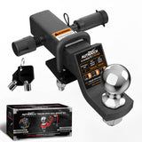 AUTMATCH Trailer Hitch Ball Mount with 2 Inch Hitch Ball - Fits 2" Receiver with Hitch Tightener, 8000Lbs Capacity Ball Hitch, 2-Inch Drop with 5/8" Hitch Lock Pin,Grainstone