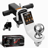 AUTMATCH Trailer Hitch Ball Mount with 2 Inch Hitch Ball - Fits 2" Receiver with Hitch Tightener, 8000Lbs Capacity Ball Hitch, 4-Inch Drop with 5/8" Hitch Lock Pin
