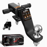 AUTMATCH Trailer Hitch Ball Mount with 2 Inch Hitch Ball - Fits 2" Receiver with Hitch Tightener, 8000Lbs Capacity Ball Hitch, 6-Inch Drop with 5/8" Hitch Lock Pin