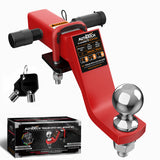 AUTMATCH Trailer Hitch Ball Mount with 2 Inch Hitch Ball - Fits 2" Receiver with Hitch Tightener, 8000Lbs Capacity Ball Hitch, 6-Inch Drop with 5/8" Hitch Lock Pin