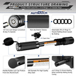 AUTMATCH Trailer Hitch Lock - 5/8" Locking Receiver Hitch Pin with Extra Long 3" Span, Fits Class III IV 2" Receiver, Anti-Theft Hitch Receiver Lock for Trailer Tow Truck Bike Car Boat, Black