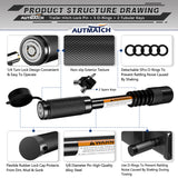 AUTMATCH Trailer Hitch Lock - 5/8" Locking Receiver Hitch Pin with Extra Long 3" Span, Fits Class III IV 2" Receiver, Anti-Theft Hitch Receiver Lock for Trailer Tow Truck Bike Car Boat, Black