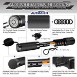 AUTMATCH Trailer Hitch Lock - 5/8" Locking Receiver Hitch Pin with Extra Long 3-1/2" Span, Fits Class III IV 2" & 2-1/2" Receiver, Anti-Theft Hitch Receiver Lock for Tow Truck Bike Car Boat, Black