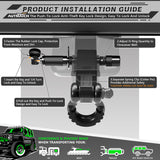 AUTMATCH Trailer Hitch Lock - 5/8" Locking Receiver Hitch Pin with Extra Long 3-1/2" Span, Fits Class III IV 2" & 2-1/2" Receiver, Anti-Theft Hitch Receiver Lock for Tow Truck Bike Car Boat, Black