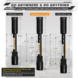AUTMATCH Trailer Hitch Lock - 5/8" Locking Receiver Hitch Pin with Extra Long 3-1/2" Span, Fits Class III IV 2" & 2-1/2" Receiver, Anti-Theft Hitch Receiver Lock for Tow Truck Bike Car Boat, Black
