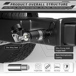 AUTMATCH Trailer Hitch Lock - 5/8" Locking Receiver Hitch Pin with Extra Long 4" Span, Fits Class III IV V 2", 2-1/2", 3" & 3-1/2" Receiver, Anti-Theft Hitch Receiver Lock for Tow Truck Car, Black