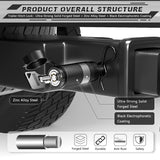 AUTMATCH Trailer Hitch Lock - 5/8" Locking Receiver Hitch Pin with Extra Long 4" Span, Fits Class III IV V 2", 2-1/2", 3" & 3-1/2" Receiver, Anti-Theft Hitch Receiver Lock for Tow Truck Car, Black