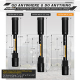 AUTMATCH Trailer Hitch Lock - 5/8" Locking Receiver Hitch Pin with Extra Long 4" Span, Fits Class III IV V 2", 2-1/2", 3" & 3-1/2" Receiver, Anti-Theft Hitch Receiver Lock for Tow Truck Car, Black