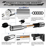 AUTMATCH Trailer Hitch Lock - 5/8" Hitch Receiver Pin Lock with Extra Long 3" Span, Fits Class III IV 2" Receiver, Anti-Theft Trailer Receiver Lock for Tow Trailer Truck Bike Car Boat, Silver
