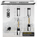 AUTMATCH Trailer Hitch Lock - 5/8" Hitch Receiver Pin Lock with Extra Long 3" Span, Fits Class III IV 2" Receiver, Anti-Theft Trailer Receiver Lock for Tow Trailer Truck Bike Car Boat, Silver