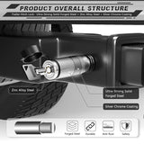 AUTMATCH Trailer Hitch Lock - 5/8" Hitch Receiver Pin Lock with Extra Long 3" Span, Fits Class III IV 2" Receiver, Anti-Theft Trailer Receiver Lock for Tow Trailer Truck Bike Car Boat, Silver