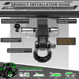 AUTMATCH Trailer Hitch Lock - 5/8" Hitch Receiver Pin Lock with Extra Long 3" Span, Fits Class III IV 2" Receiver, Anti-Theft Trailer Receiver Lock for Tow Trailer Truck Bike Car Boat, Silver