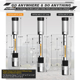 AUTMATCH Trailer Hitch Lock - 5/8" Hitch Receiver Pin Lock with Extra Long 3" Span, Fits Class III IV 2" Receiver, Anti-Theft Trailer Receiver Lock for Tow Trailer Truck Bike Car Boat, Silver