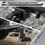 AUTMATCH Trailer Hitch Lock - 5/8" Hitch Receiver Pin Lock with Extra Long 3" Span, Fits Class III IV 2" Receiver, Anti-Theft Trailer Receiver Lock for Tow Trailer Truck Bike Car Boat, Silver