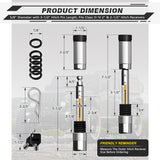 AUTMATCH Trailer Hitch Lock - 5/8" Hitch Receiver Pin Lock with Extra Long 3-1/2" Span, Fits Class III IV 2" & 2-1/2" Receiver, Anti-Theft Trailer Receiver Lock for Tow Truck Bike Car Boat, Silver