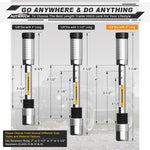 AUTMATCH Trailer Hitch Lock - 5/8" Hitch Receiver Pin Lock with Extra Long 4" Span, Fits Class III IV V 2", 2-1/2", 3" & 3-1/2" Receiver, Anti-Theft Trailer Receiver Lock for Tow Truck Car, Silver