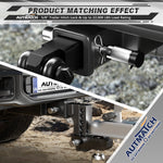 AUTMATCH Trailer Hitch Lock - 5/8" Hitch Receiver Pin Lock with Extra Long 4" Span, Fits Class III IV V 2", 2-1/2", 3" & 3-1/2" Receiver, Anti-Theft Trailer Receiver Lock for Tow Truck Car, Silver