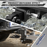 AUTMATCH Trailer Hitch Lock - 5/8" Hitch Receiver Pin Lock with Extra Long 4" Span, Fits Class III IV V 2", 2-1/2", 3" & 3-1/2" Receiver, Anti-Theft Trailer Receiver Lock for Tow Truck Car, Silver