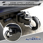 AUTMATCH Shackle Hitch Receiver 2 Inch with 3/4" D Ring Shackle and 5/8" Trailer Hitch Lock Pin 45,000 Lbs Break Strength Black & Silver