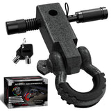 AUTMATCH Shackle Hitch Receiver 2 Inch with 3/4" D Ring Shackle and 5/8" Trailer Hitch Lock Pin 45,000 Lbs Break Strength Grainstone