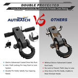 AUTMATCH Shackle Hitch Receiver 2 Inch with 3/4" D Ring Shackle and 5/8" Trailer Hitch Lock Pin 45,000 Lbs Break Strength Grainstone