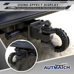 AUTMATCH Shackle Hitch Receiver 2 Inch with 3/4" D Ring Shackle and 5/8" Trailer Hitch Lock Pin 45,000 Lbs Break Strength Grainstone