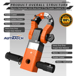 AUTMATCH Mega Shackle Hitch Receiver 2 Inch with 3/4" D Ring Shackle and 5/8" Trailer Hitch Lock Pin, 68,000 Lbs Break Strength, Orange