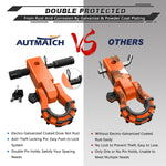 AUTMATCH Mega Shackle Hitch Receiver 2 Inch with 3/4" D Ring Shackle and 5/8" Trailer Hitch Lock Pin, 68,000 Lbs Break Strength, Orange