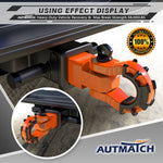 AUTMATCH Mega Shackle Hitch Receiver 2 Inch with 3/4" D Ring Shackle and 5/8" Trailer Hitch Lock Pin, 68,000 Lbs Break Strength, Orange