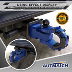 AUTMATCH Mega Shackle Hitch Receiver 2 Inch with 3/4" D Ring Shackle and 5/8" Trailer Hitch Lock Pin, 68,000 Lbs Break Strength, Blue