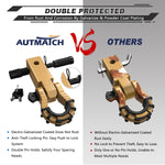 AUTMATCH Mega Shackle Hitch Receiver 2 Inch with 3/4" D Ring Shackle and 5/8" Trailer Hitch Lock Pin, 68,000 Lbs Break Strength, Gold