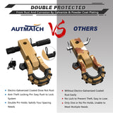 AUTMATCH Mega Shackle Hitch Receiver 2 Inch with 3/4" D Ring Shackle and 5/8" Trailer Hitch Lock Pin, 68,000 Lbs Break Strength, Gold