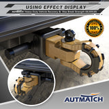 AUTMATCH Mega Shackle Hitch Receiver 2 Inch with 3/4" D Ring Shackle and 5/8" Trailer Hitch Lock Pin, 68,000 Lbs Break Strength, Gold