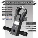 AUTMATCH Mega Shackle Hitch Receiver 2 Inch with 3/4" D Ring Shackle and 5/8" Trailer Hitch Lock Pin, 68,000 Lbs Break Strength, Grainstone