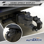 AUTMATCH Mega Shackle Hitch Receiver 2 Inch with 3/4" D Ring Shackle and 5/8" Trailer Hitch Lock Pin, 68,000 Lbs Break Strength, Grainstone