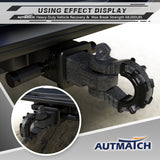 AUTMATCH Mega Shackle Hitch Receiver 2 Inch with 3/4" D Ring Shackle and 5/8" Trailer Hitch Lock Pin, 68,000 Lbs Break Strength, Grainstone
