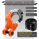 AUTMATCH Winch Hook Safety Latch 3/8" - Grade 70 Forged Steel Clevis Slip Hook and Winch Cable Hook Stopper, Max 39,600Lbs, Orange