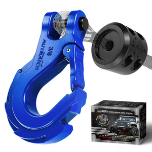 thumbnail image 2 of Atv Winch Hook Forged Steel Winch Hook 3/8" Grade 70 Safety Latch Winch Cable Hook... Shackle Holder 2 of 13