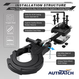 AUTMATCH Winch Hook Safety Latch 3/8" - Grade 70 Forged Steel Clevis Slip Hook and Winch Cable Hook Stopper, Max 39,600Lbs, Frosted Black