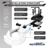 AUTMATCH Winch Hook Safety Latch 3/8" - Grade 70 Forged Steel Clevis Slip Hook and Winch Cable Hook Stopper, Max 39,600Lbs, White