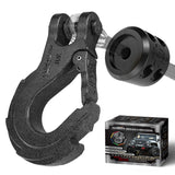AUTMATCH Winch Hook Safety Latch 3/8" - Grade 70 Forged Steel Clevis Slip Hook and Winch Cable Hook Stopper, Max 39,600Lbs,Grainstone