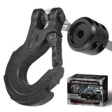 AUTMATCH Winch Hook Safety Latch 3/8" - Grade 70 Forged Steel Clevis Slip Hook and Winch Cable Hook Stopper, Max 39,600Lbs,Grainstone