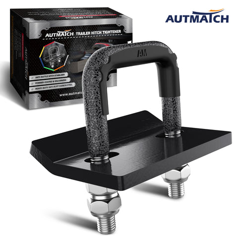 AUTMATCH Hitch Tightener Anti-Rattle Clamp Heavy Duty Steel Stabilizer for 1.25 and 2 inch Trailer Hitches Grainstone