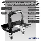 AUTMATCH Hitch Tightener Anti-Rattle Clamp Heavy Duty Steel Stabilizer for 1.25 and 2 inch Trailer Hitches Grainstone